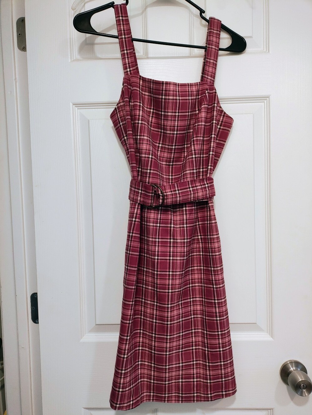 Princess Highway NWT Pink Plaid Pinafore Dress